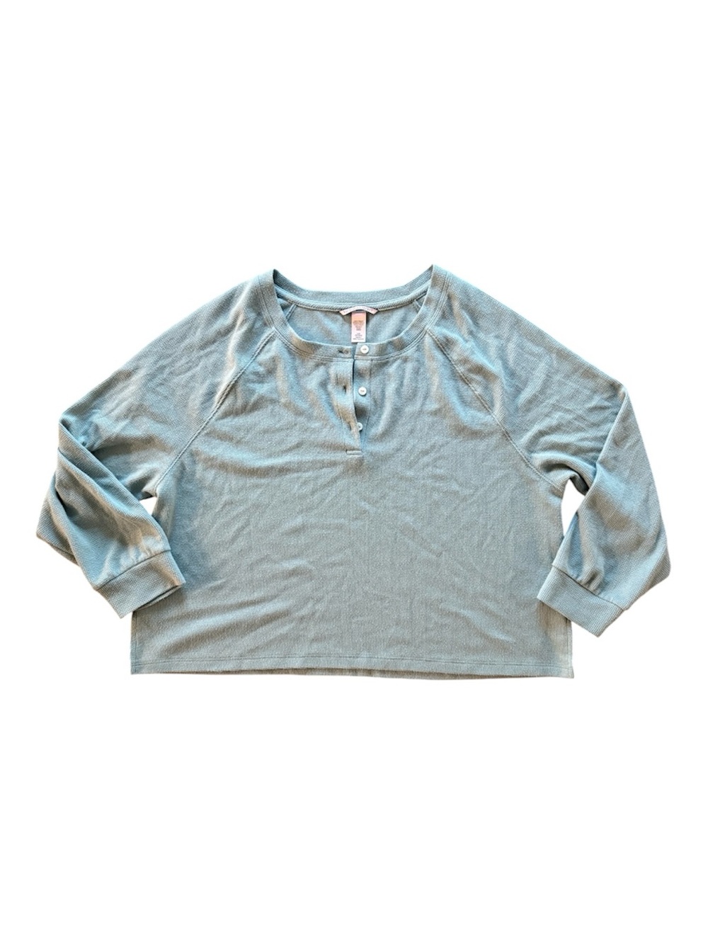 Victoria’s Secret Light Blue Relaxed Henley Long Sleeve Top Large